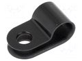 Fixing clamp; Cable P-clips; ØBundle : 6.5mm; W: 10mm; polyamide HELLERMANNTYTON H3P