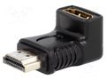 Adapter; HDMI socket,HDMI plug 90° up/down; black GOOBAY HDMI-ADP.1