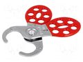Lock off hasp; L: 130mm; steel; Mount.hole diam: 25mm KASP KA-K20025