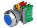 Switch: push-button; 30mm; Stabl.pos: 1; NC + NO; blue; IP65; XB30 AUSPICIOUS XB30-1-O/C-BL