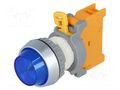 Control lamp; 22mm; PLN22; -20÷60°C; Illumin: BA9S,filament lamp AUSPICIOUS PLN22A-BL
