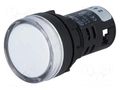 Control lamp; 22mm; L22; -20÷60°C; Illumin: LED; 24VDC; Ø22.5mm AUSPICIOUS L22-W-24
