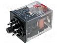 Relay: electromagnetic; DPDT; Ucoil: 230VAC; Icontacts max: 10A OMRON MKS2PI-230AC