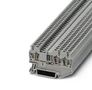 DINRAIL TERMINAL BLOCK, 3WAY, 12AWG, GRY 3036246