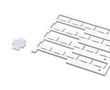 LABEL, POLYMER, WHITE, 9MM X 20MM 0803980