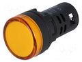 Control lamp; 22mm; L22; -20÷60°C; Illumin: LED; 230V; Ø22.5mm; IP65 AUSPICIOUS L22-Y-220