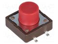 Microswitch TACT; SPST-NO; Pos: 2; 0.05A/12VDC; SMT; none; 2.6N DIPTRONICS DTSM-25R-V-B