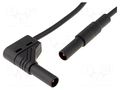 Test lead; 32A; banana plug 4mm,angular banana plug 4mm; Len: 1m HIRSCHMANN T&M MLSWG100/2.5SW