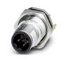 FLUSH TYPE CONN, PLUG, 5POS, M12, PANEL 1552971