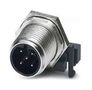 FLUSH TYPE CONN, PLUG, 5POS, M12, PANEL 1527867