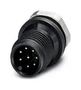 FLUSH TYPE CONN, PLUG, 8POS, M12, PANEL 1436440