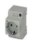 MAINS SOCKET, 2P, 16A, 250V, DIN RAIL 0804026