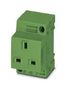 MAINS SOCKET, 2P+E, 13A, 250V, DIN RAIL 0804054