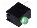 LED; in housing; 3mm; No.of diodes: 1; green; 20mA; 80°; 20÷30mcd LUCKYLIGHT H30C-1GD