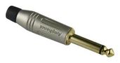 PHONE CONNECTOR, MONO, PLUG, 2POS, CABLE ACPM-GN-AU