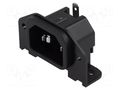 Connector: AC supply; socket; male; 10A; 250VAC; C14 (E); GSP1 SCHURTER GSP1.8101.1