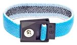 ELASTIC WRIST STRAP, ESD, SNAP STUD, BLU 6081
