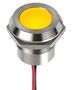 LED PANEL INDICATOR, YELLOW, 22MM, 12VDC Q22Y5SXXSY12E