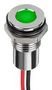LED PANEL INDICATOR, GREEN, 6MM, 12VDC Q6F5CXXHG12E