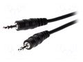 Cable; Jack 3.5mm 3pin plug,both sides; 1.2m; black BQ CABLE BQC-JPSJPS-0120