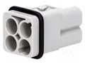 Connector: HDC; contact insert; male; 40A; 400V; Han Q; PIN: 4; 3+PE HARTING 09120033051
