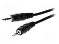 Cable; Jack 3.5mm 3pin plug,both sides; 10m; black BQ CABLE BQC-JPSJPS-1000