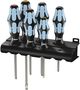 3334/3350/3355/6 Screwdriver set, stainless and rack, 1 x PH 1x80; 1 x PH 2x100; 1 x PZ 1x80; 1 x PZ 2x100; 1 x 0.5x3.0x80; 1 x 1.2x6.5x150, Wera 05032063001