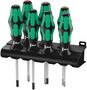 335/350/367/7 Rack Screwdriver set Kraftform Plus Lasertip and rack, 1 x PH 2x100; 1 x PZ 1x80; 1 x PZ 2x100; 1 x 0.8x4.0x100; 1 x TX 15x80; 1 x TX 20x100; 1 x TX 25x100, Wera 05320540001