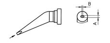 Antgalis 0.8mm lenktas LT-HX, WSP80  lituokliui, Weller W/LT-HX 4003019424269