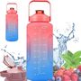 Extralink | Motivational Bottle | Water Bottle, 2000ml, Red-Blue, BUT-994, EXTRALINK EX.36455 5906168636455