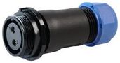 CIRCULAR CONNECTOR, 2POS, RCPT, SCREW MP002580