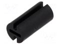 Spacer sleeve; LED; Øout: 4.5mm; ØLED: 3mm; L: 9mm; black; UL94V-2 FIX&FASTEN FIX-LEDH-9