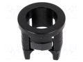 LED holder; 5mm; one-piece; black; UL94V-2; L: 8mm; polyamide FIX&FASTEN FIX-LED5-9
