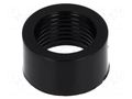Nut; 5mm; black; UL94V-2; L: 5mm; polyamide FIX&FASTEN FIX-LED5-5T