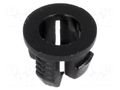 LED holder; 3mm; one-piece; black; UL94V-2; L: 4.6mm; polyamide FIX&FASTEN FIX-LED3-8