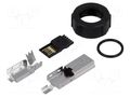 Connector: USB B mini; plug; for cable; soldering; straight; IP67 EDAC 690-W05-260-043