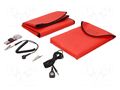 Mat: table set; ESD,portable; L: 0.6m; W: 0.6m; vinyl; red ELME KAS9000