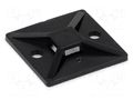 Holder; self-adhesive; polyamide; UL94V-2; black; FH: 4mm; Ht: 4.7mm HELLERMANNTYTON MB4A3-BK