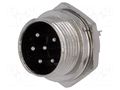 Connector: microphone; socket; male; PIN: 6; for panel mounting CHANGZHOU DAHUA IMP AND EXP (GROUP) CO MIC336