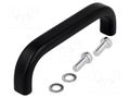 Holder; aluminium; black; H: 29mm; L: 96mm; W: 12mm; handle MENTOR MR-3277.0883