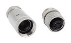 M12 SENSOR CONN, FEMALE, 4POS, CABLE 858-D04-203RKT4