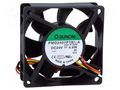 Fan: DC; axial; 24VDC; 70x70x25mm; 83.25m3/h; 45dBA; ball; 9.14mmH2O SUNON PMD2407PTB1AF