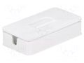 Enclosure: junction box; X: 49mm; Y: 25.5mm; Z: 11mm; ABS; white SUPERTRONIC PP58BL