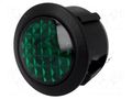 Indicator: LED; prominent; green; 24VDC; Ø20mm; IP20; connectors SCI R9-92L-02-G