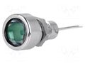 Indicator: LED; flat; green; Ø8.2mm; IP67; for PCB; brass; ØLED: 5mm SIGNAL-CONSTRUCT SDML082