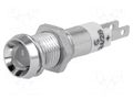 Indicator: LED; recessed; white; 24÷28VDC; Ø8.2mm; IP67; connectors SIGNAL-CONSTRUCT SMBD08614