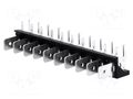 Terminal: spade terminal strip; 6.3mm; THT; 250V; angled 90°; 12A XINYA ST-LK-10