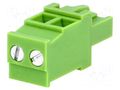 Connector: pluggable terminal block; plug; female; 15A; 300V; 1x2 XINYA TBW-5.08-2P