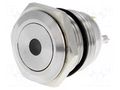 Switch: vandal resistant; Pos: 2; SPST-NO; 2A/36VDC; IP65; OFF-(ON) ONPOW V16-10D-12R-S