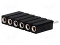Connector: pin strips; socket; female; PIN: 6; straight; THT; 2.54mm CONNFLY ZL307-1X6